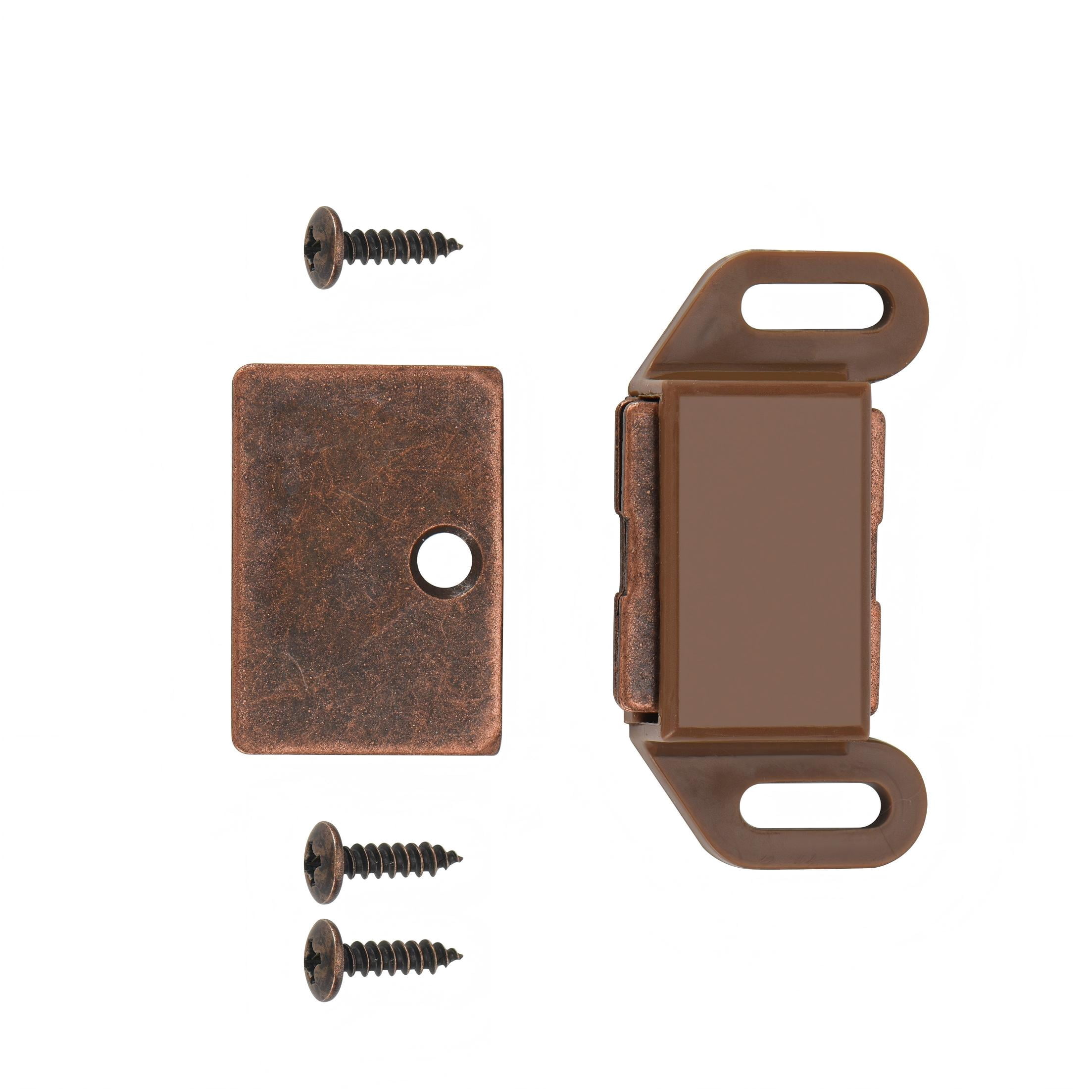 Hyper Tough Magnetic Door Catch, Brown, 16 Pack - Durable and Easy to Install
