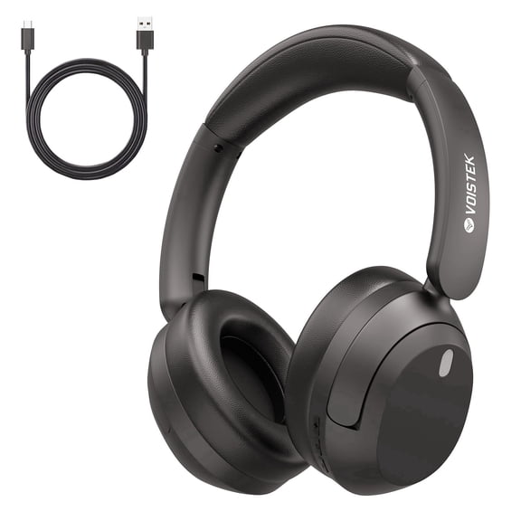 Voistek T30 ANC Wireless Headphones, 35H Battery, Bluetooth 5.3, Ambient Sound Mode for Work & Commuting