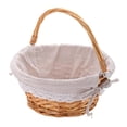 thumbnail image 4 of Cesta de picnic de ratán tejida a mano, accesorio versátil, encanto rústico para el hogar. Talla L Marrón claro, 4 of 9
