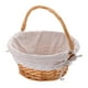 thumbnail image 4 of Cesta de picnic de ratán tejida a mano, redonda, portátil, rústica, para Halloween Talla L Marrón claro, 4 of 9
