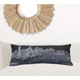thumbnail image 6 of 35" Black Chicago Nighttime Skyline Lumbar Decorative Pillow, 6 of 6