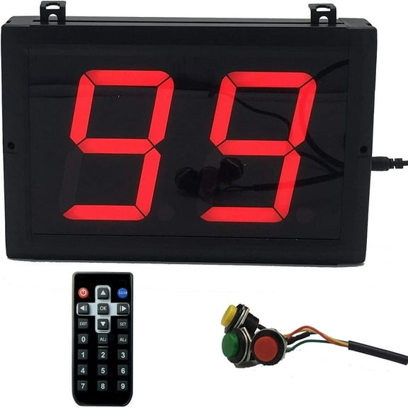Btbsign 4'' Large Tally Counter Clicker 2 Digit Display for Golf Visitor Lap Event Red