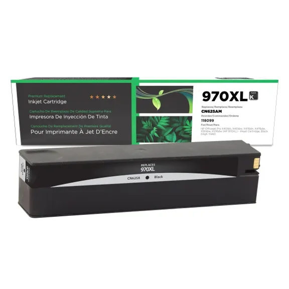 Remanufactured Clover Imaging High Yield Black Ink Cartridge compatible with HP 970XL (CN625AM)