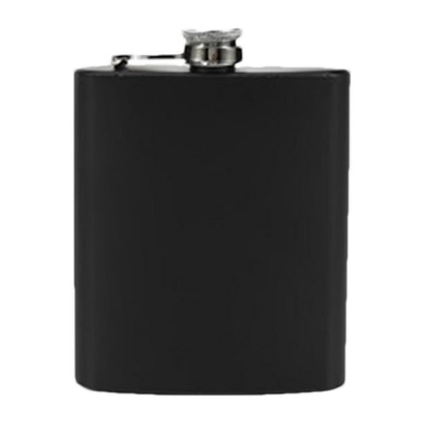 Hip Flask for LiquorMatte Black Stainless Steel Whiskey Flask for Men