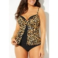thumbnail image 3 of Swimsuits for All Faux Flyaway Underwire Tankini Set, 3 of 5