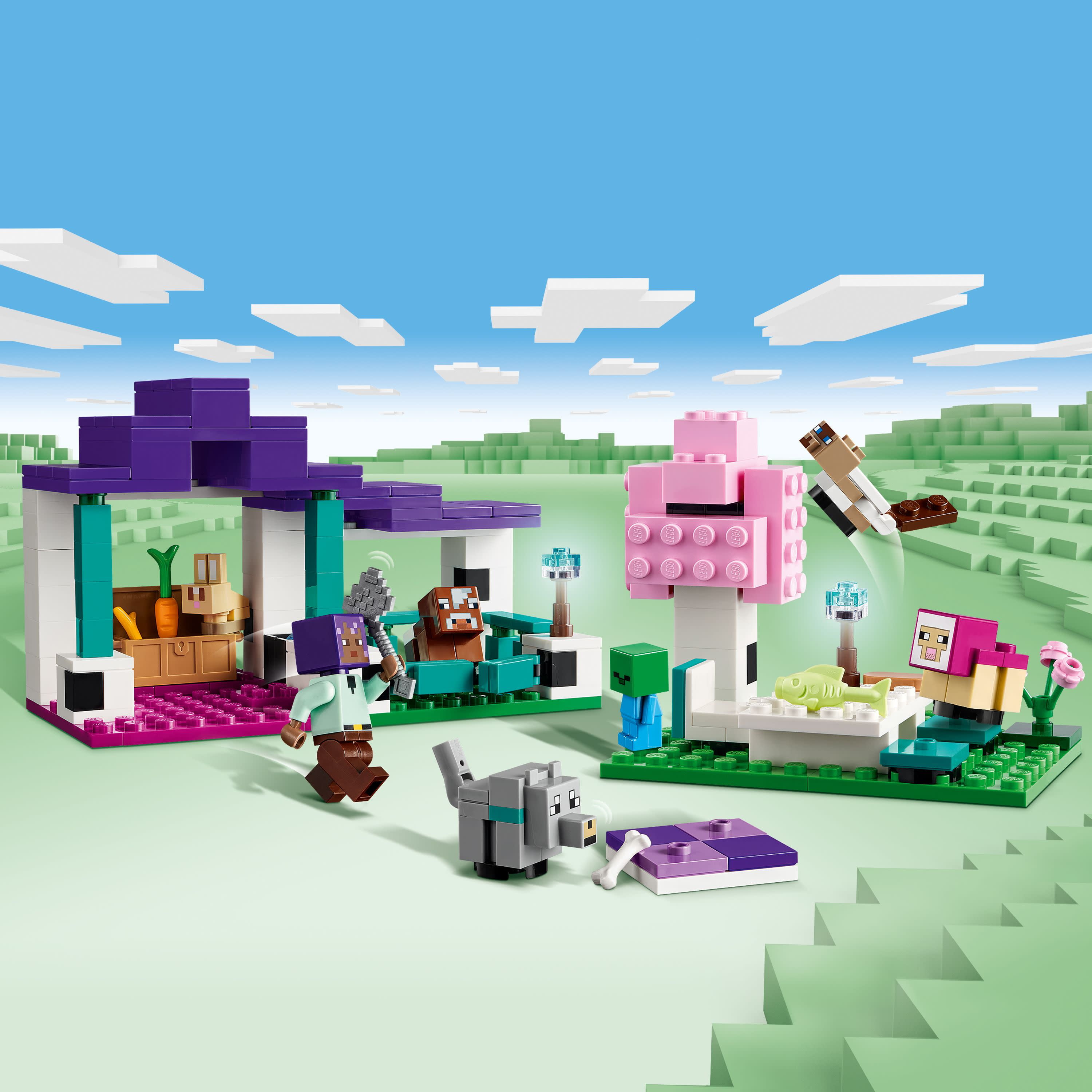 LEGO Minecraft The Animal Sanctuary Building Set, Gaming Toy for Girls and Boys Ages 7 and Up, Gift for Gamers and Kids, Brick Model of the Plains Biome with Popular Minecraft Figures, 21253