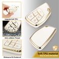 thumbnail image 2 of for Buick Key Fob Cover with Metal Braided Rope Keychain, Upgraded Soft Case for Avenir Envision Encore Chevy Suburban Tahoe GMC Yukon Denali (5 Buttons), 2 of 7