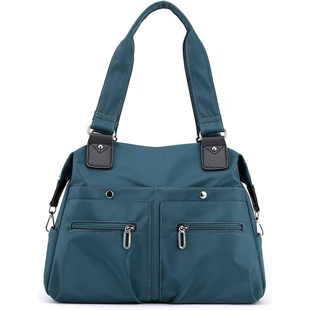LHSHID Hobo Bag for Women Nylon Shoulder Bag Largr Capacity Totes Lightweight Multiple Pockets Handbag Travel Top Handle Purse