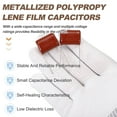 thumbnail image 3 of Uxcell 20 Pcs Metallized Polypropylene Film Capacitors, CBB22 250V 225J 2.2UF Capacitors Assortment Kit for Electronics Appliances and Energy Saving Lamps, Red, 3 of 6