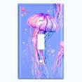 thumbnail image 2 of Metal Light Switch Wall Plate Outlet Cover (Ocean Jellyfish Light Purple - Single Toggle), 2 of 2