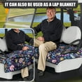 thumbnail image 5 of Renewold Golf Cart Cover Soft Breathable Golf Cart Cloth Seat Cover Protector with Pockets Easy to Install Washable for Women Men, 52 x 32 Inches, Hippie Flower Lotus Blue Violet, 5 of 7
