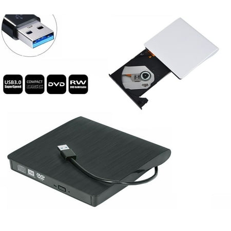 Cd Rw Macbook Pro - Whizzotech Slim External USB 3.0 DVD ROM RW CD Writer Drive Burner Reader Player for Apple Macbook Pro Air iMAC,Windows Laptop PC (White)