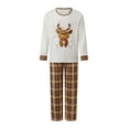 thumbnail image 4 of Jaweiwi Christmas Family Pajamas Matching Set Long Sleeve Elk Print Tops and Plaid Pants Holiday Sleepwear for Women Men Kids Baby, 4 of 10