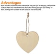 thumbnail image 4 of 50 Pcs Adornos Navideños de Madera Pintables Corazones de Madera para Manualidades de Navidad DIY, 4 of 6
