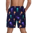 thumbnail image 4 of Haiem Sea Jellyfish Mens Swim Trunks with Compression Liner 2 in 1 Swimming Shorts Stretch Swimwear Quick Dry,Board Shorts-X-Large, 4 of 9