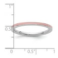 thumbnail image 2 of 925 Sterling Silver Polished Stackable Pink Enameled 1.5mm Ring Size 9 Stackable Ring for Women, 2 of 2
