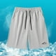 thumbnail image 3 of Pantalones cortos de verano para hombre y niño - 5 pulgadas de largo, cintura elástica - Fibra de viscosa, informal para exterior/deporte, S-XXXXXL, cinta de silicona antideslizante, 3 of 7