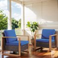 thumbnail image 2 of Bellefurn Patio Chairs Set of 2,Wicker Outdoor Furniture Chairs Set Rattan High-Back Outdoor Chairs with Cushions for Porch,Deck,Balcony,Garden, 2 of 7