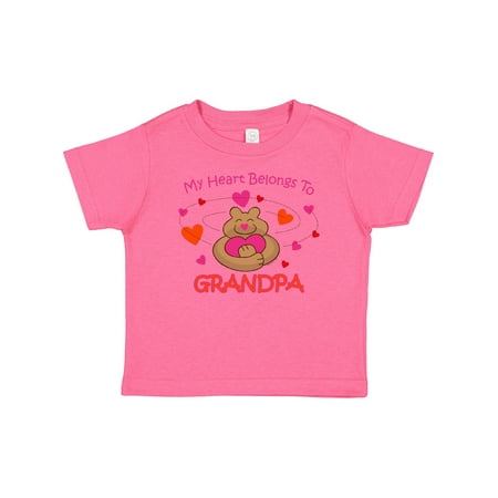 

Inktastic Heart Belongs to Grandpa Gift Baby Girl T-Shirt