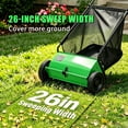 thumbnail image 3 of 26-Inch Push Lawn Sweeper with 4 Spinning Brushes, 7 Cu. Ft. Mesh Hopper and Adjustable Height Setting, 3 of 8