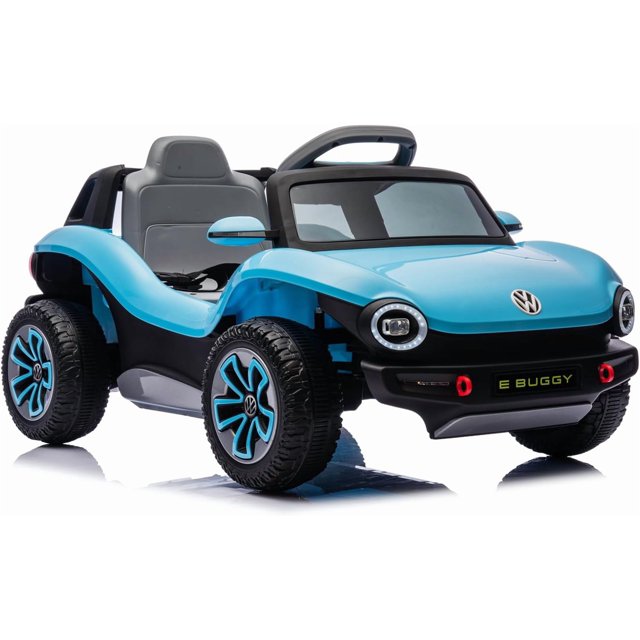 Ourlova Licensed Volkswagen 12V Kids Electric Ride-On Vehicle with Remote Control, LED Lights, MP3, Bluetooth - Blue