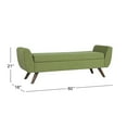 thumbnail image 4 of HomePop Modern Storage Bench, 60"W x 18"D x 21"H, Olive Green, 4 of 12