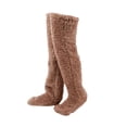 thumbnail image 4 of TISHITA over Knee High Fuzzy Socks Leg Warmers for Home Office Living Room Leg Length 55cm, 4 of 8