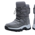 thumbnail image 3 of Botas de Nieve Botines Tobilleros para Hombre Pies de Gato Altos para Invierno (44) Gris Oscuro Gris, 3 of 8