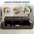thumbnail image 4 of Harkawon 72" Modular Sofa Couch with Seats Storage, Comfy 2-Seater Chenille Fabric Loveseat for Living Room, Office, Small Space, USB Charging, Side Pockets, Couch with Removable Cover (Dark Grey), 4 of 5