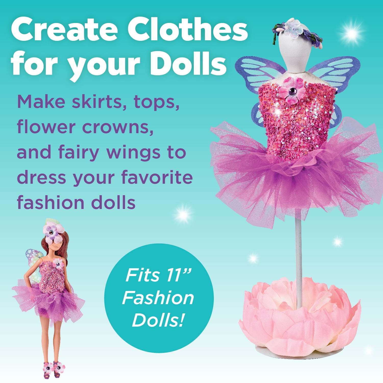Creativity for Kids Designed by You Fairy Fashions, Child Craft Kit for Boys and Girls (23 Pieces)