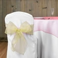 thumbnail image 4 of BalsaCircle 5 Organza Chair Sashes Bows Ties Champagne, 4 of 6