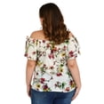 thumbnail image 3 of Blusa manga corta con moÃ±o Tallas Extras, 8933 (Blanco) blanco 40 Zenobia BL-ZEN-8933-BLANCO, 3 of 6