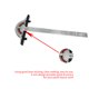 thumbnail image 5 of Regla De Borde De Acero Inoxidable, Regla De Ángulo Multifuncional Precisa, Transportador De Transportador, Herramienta De Marco De Calibre Para Carpintería, Ingeniería De Carpintería Noticed TO005529-02, 5 of 6