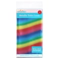 thumbnail image 3 of Way to Celebrate! Rainbow Foil Party Tablecloth, 84in x 54in, 3 of 6