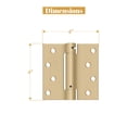 thumbnail image 4 of Deltana DSH44U4 4" x 4" Spring Hinge; Satin Brass Finish, 4 of 5