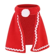 Wear Resistant Cat Red Mantle, Red Convenient Pet Christmas Clothes, Pet For  1#,2#,5#