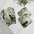 thumbnail image 5 of Pumpkin Lantern Black Cat Oven And Pot Holders Sets, Heat Resistant Pads Kitchen Decor for Cooking Baking BBQ Grilling, Christmas Kitchen Gifts, 5 of 6