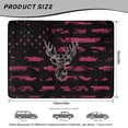 thumbnail image 7 of COEQINE Universal Trunk Liner for Dogs Cats, All Season Washable Cargo Cover Heavy Duty Rear Trunk Mat for for SUV Sedan Truck, 29" x 39", Deer Camo American Flag Pink, 7 of 7