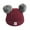 Maroon, variant on Infant Toddler Beanie Woolen Hat Pure Color Winter Double Ball Wool Knitted Cap for 0-2 Years Old