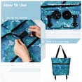 thumbnail image 2 of Shopping Trolley Bag, Reusable Portable Collapsible Shopping Bags, Foldable Shopping Cart with Wheels Grocery Bag Extra Large Utility Tote Bag for Travel Shopping Camp, 18L, 2 of 6