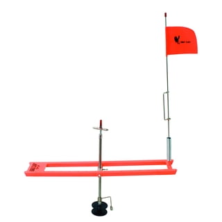 Portable Ice Fishing Tip Up Flag Kit Winter Fishing Rod Indicator Flag with  Floating Base Tackle