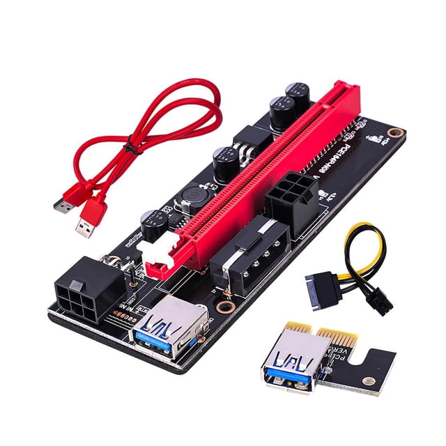 Usb 3.0 Pci-E Riser 1X 4X 8X 16X Extender Riser Adaptador Tarjeta Sata 15Pin A 6 Pin Cable De Alimentación Cateissary EL013453-01