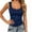 Dark Blue, variant on MDUKONU Womens Sleeveless Scoop Neck Tank Top Ribbed Fitted Summer Basic Slim Cute Tops 2026 Size: M Green