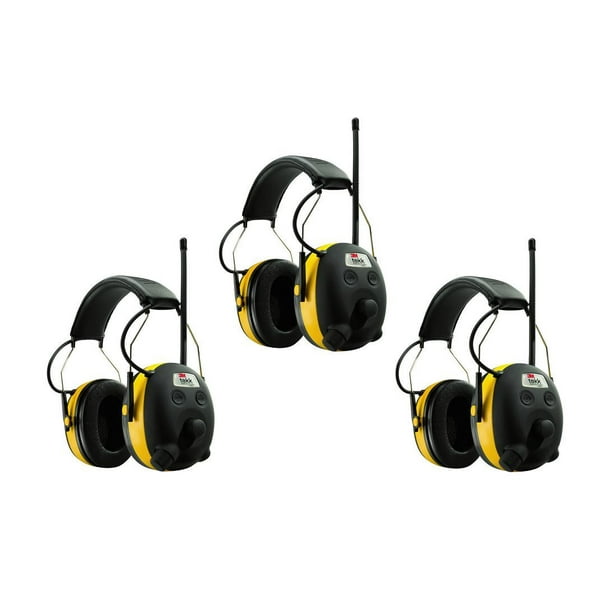 (3) PELTOR WORKTUNES Digital AM FM MP3 Radio HEADPHONES Hearing Ear