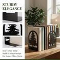 thumbnail image 2 of Unique Bargains Metal Tree Design Book Ends for Shelves Black Tree StyleC 4.7"x3.5"x7.1", 2 of 5