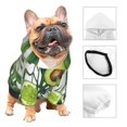 thumbnail image 3 of Haiem Watercolor Green Tropical for Winter Dog Hoodie Sweatshirts with Pockets Warm Dog Clothes for Small Dogs Chihuahua-Large, 3 of 7