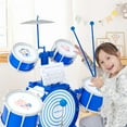 thumbnail image 4 of Costway Kids Drum Set Educational Percussion Musical Instrument Toy with Bass Drum, 4 of 10