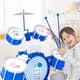 thumbnail image 3 of Costway Juego De Batería Para Niños Pequeños, Batería Con Platillo, 2 Baquetas, Atril Y Pedal, Instrumento Musical De Percusión De Juguete Con Taburete, Regalo Ideal Para Niños Mayores De 3 Años, 3 of 5