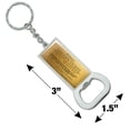 thumbnail image 3 of Willy Wonka and the Chocolate Factory Golden Ticket Keychain Rectangle Chrome Plated Metal Bottle Cap Opener, 3 of 6