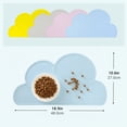 thumbnail image 2 of Happy & Polly Cloud Shaped Cat & Dog Silicone Food Mat Set,  Gray, 2 of 10